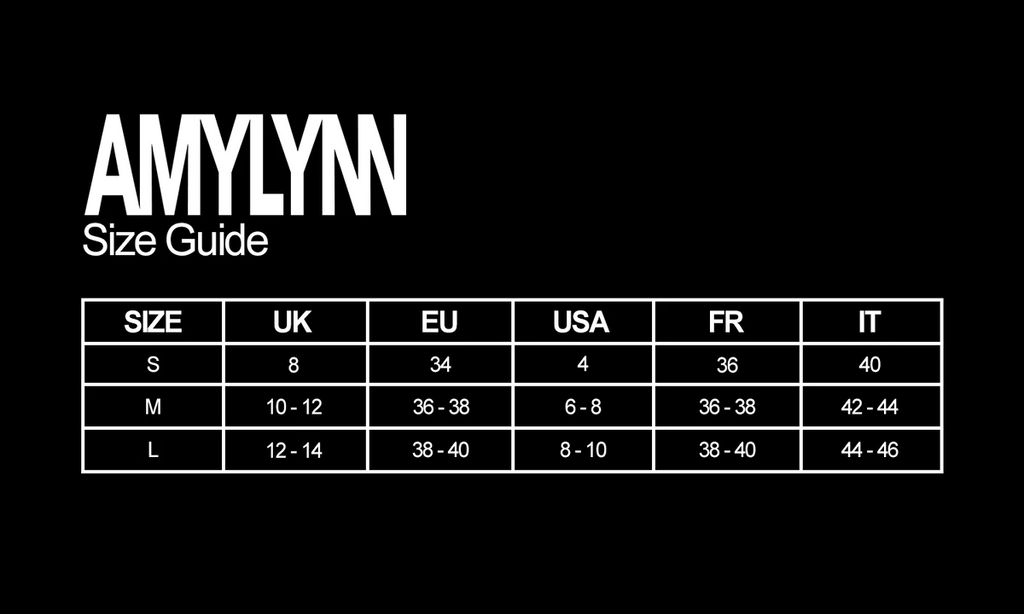 Amylynn SIze Guide