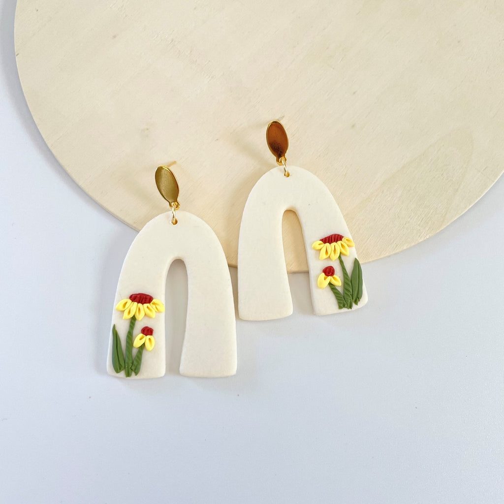 Sunflower Arch Post Earrings